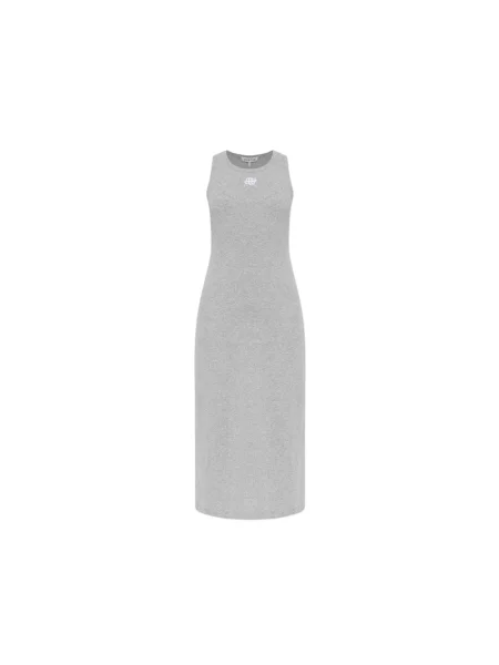 Sukienka Munthe prążkowana szara