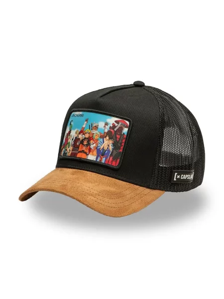 Шапка с козирка Capslab x Naruto с апликация черно