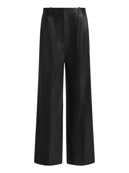 HUGO Pantaloni din imitație de piele negru