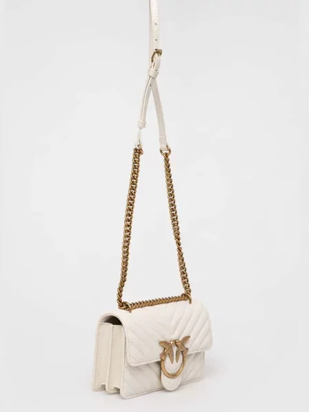 Шкіряна сумочка Pinko білий