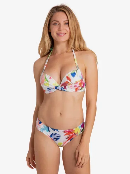 Top Dorina w kwiatki biały