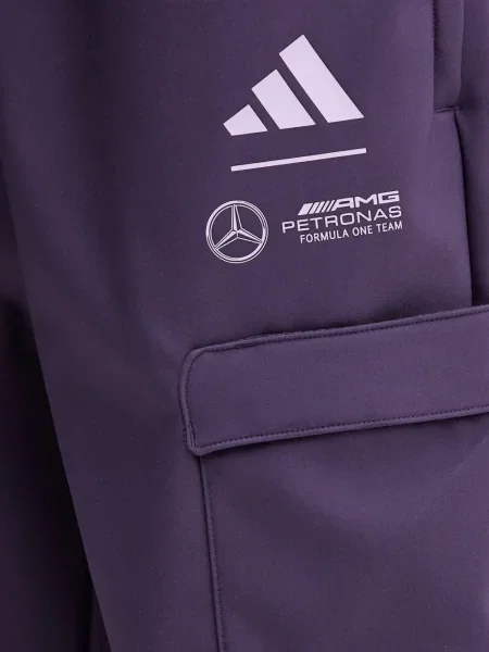 Pantaloni Adidas cu glugă cu dungi alergare negru