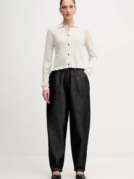 Rotate cardigan din lână light gri