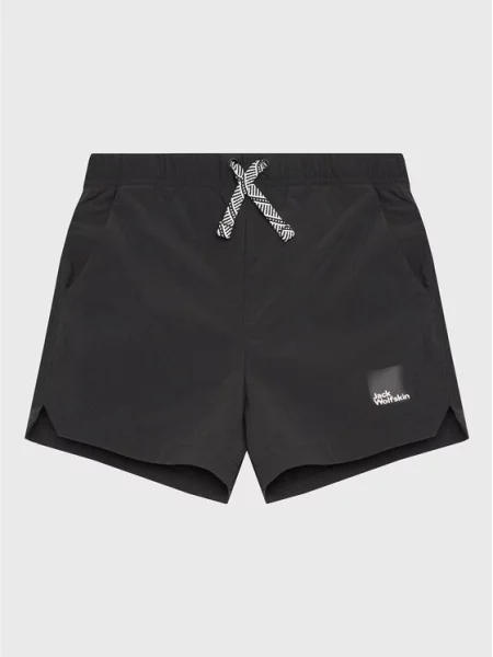 Jack Wolfskin Шорти з тканини Teen чорний