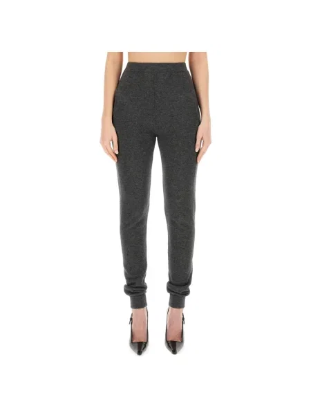 Spodnie Saint Laurent wełniane szare