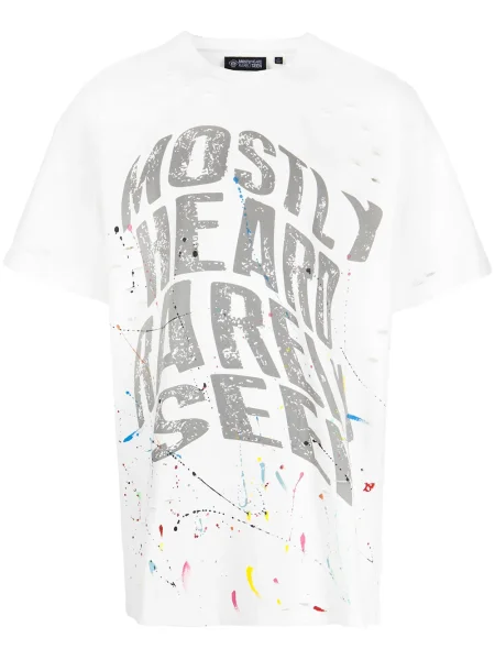 Tricou Mostly Heard Rarely Seen alb