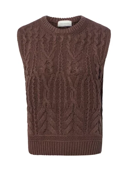 Msch Copenhagen sweter bez rękawów Kobiety XS/S brązowy