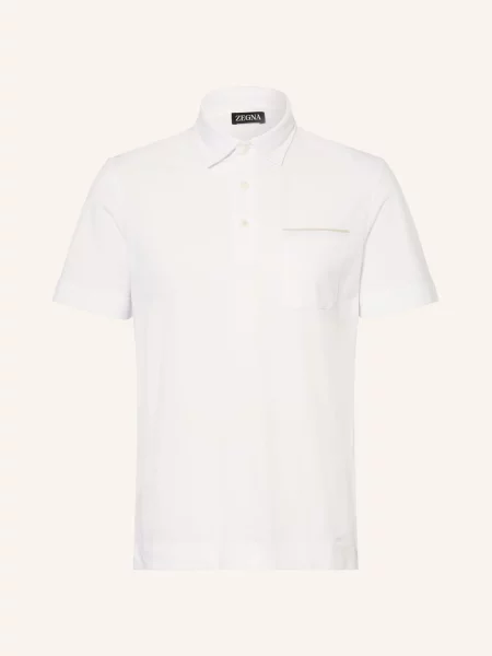 Zegna Piqué Polokošile bílá