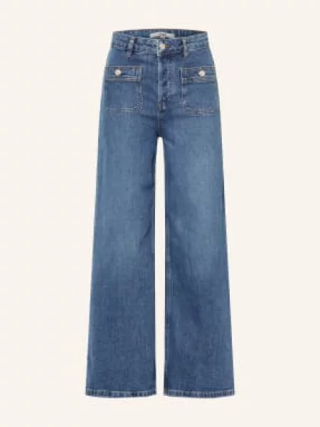 Maje Jeansy Wide Leg blau niebieskie