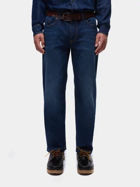 Прямі джинси Napapijri Kiene бавовна/еластан синій