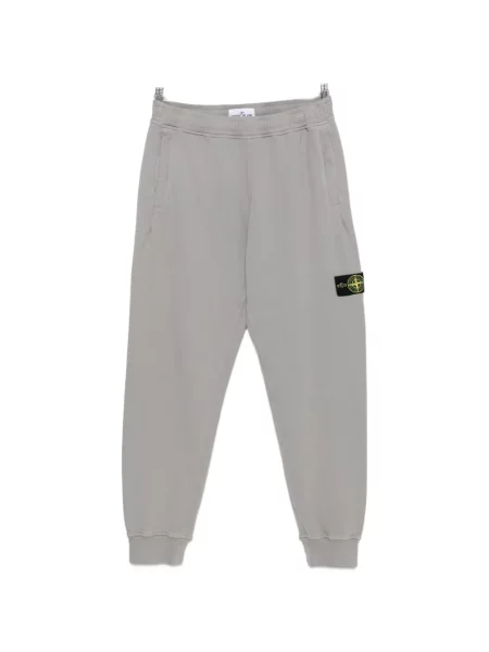 Pantaloni Stone Island cu strasuri alergare gri