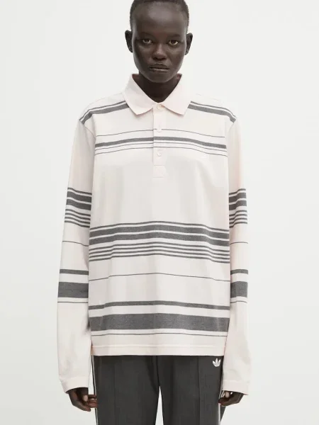 Adidas Originals longsleeve din x Wales Bonner Polo roz