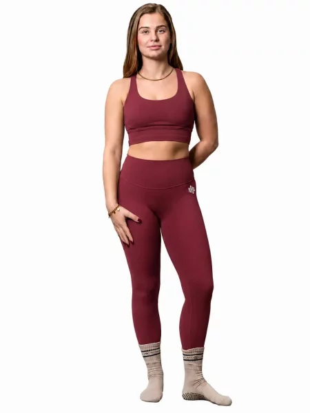 Premium zestaw sportowy – legginsy i biustonosz sportowy czerwony