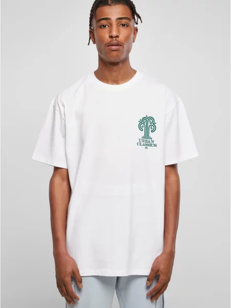 Tricou Urban Classics cu autograf alb