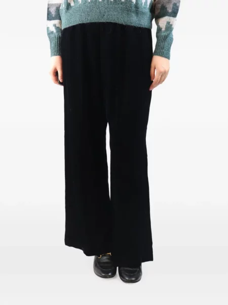 Pantaloni Forte_forte de catifea cord negru