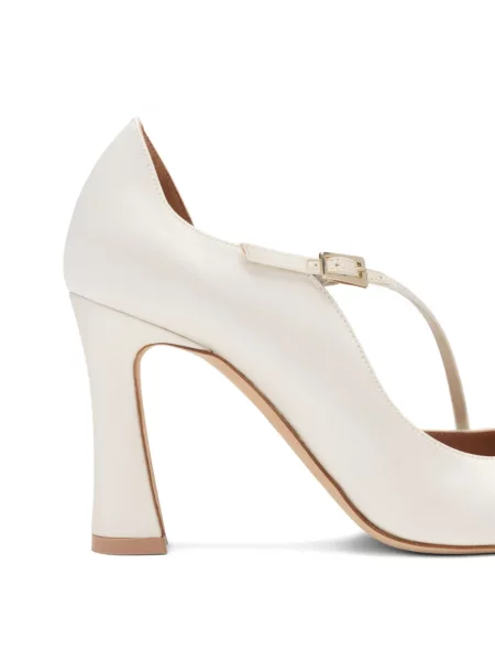 Pantofi cu toc Malone Souliers cu cataramă alb