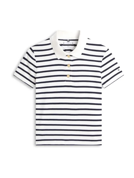 TOMMY HILFIGER Tričko námornícka modrá biela
