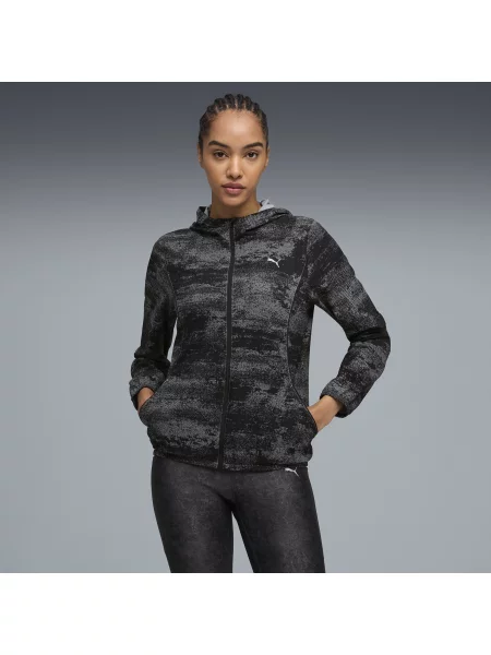 PUMA tkana kurtka Run Velocity Printed OdzieÅ¼ S czarny