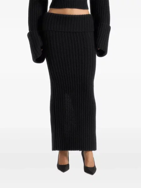 Fusta maxi Manière De Voir tricotate negru