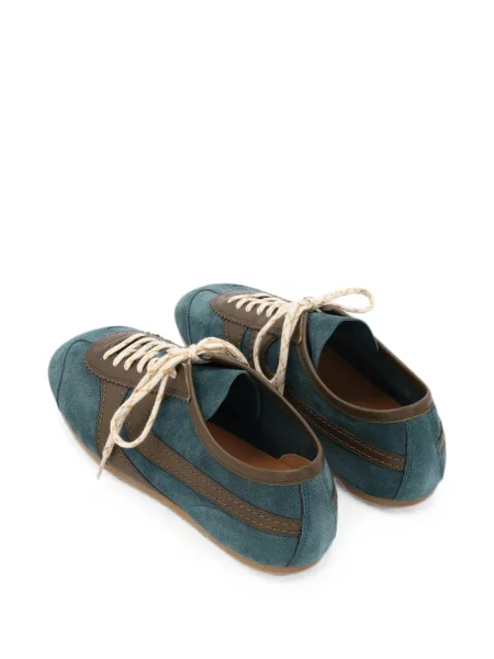 Sneakerși Dries Van Noten din piele de căprioară albastru
