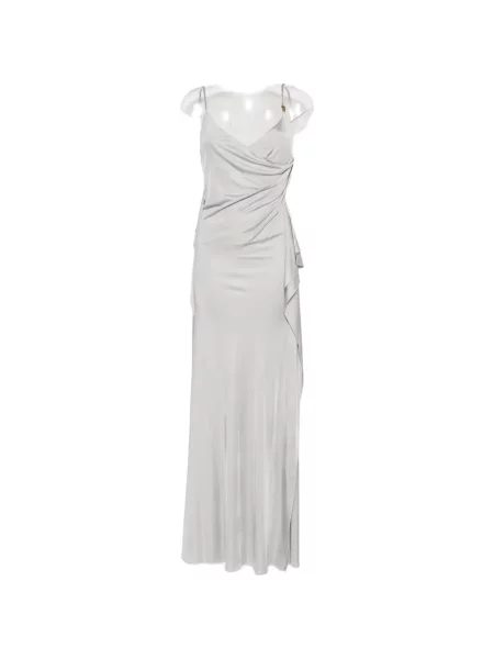 Rochie Versace fără mâneci drapată gri