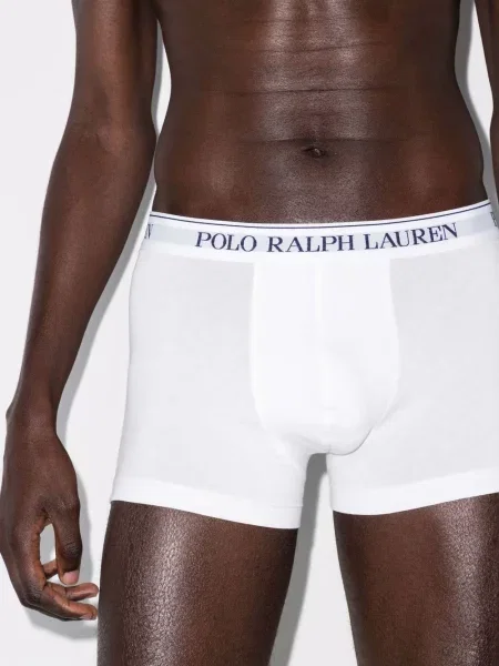 Su raišteliu kelnaitės Polo Ralph Lauren su autografu balta
