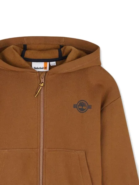 Bluza z kapturem dziecięca Timberland brązowa