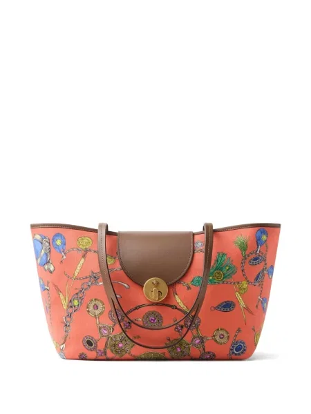 Geantă shopper Versace din canvas roșu