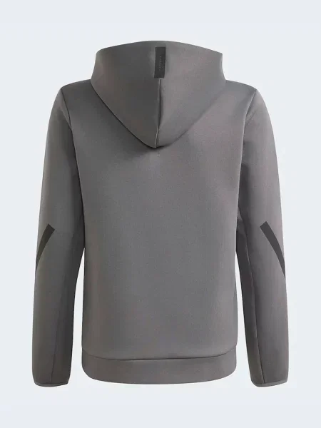Adidas rozepínací mikina s kapucí dětská šedá