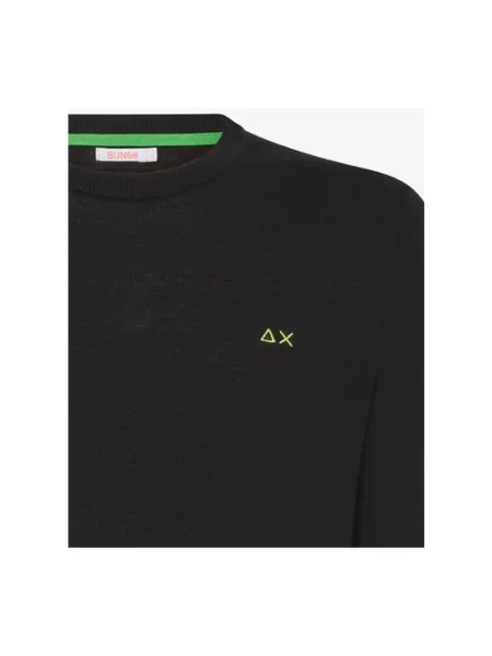 Sweter Sun68 w paski z paskiem czarny