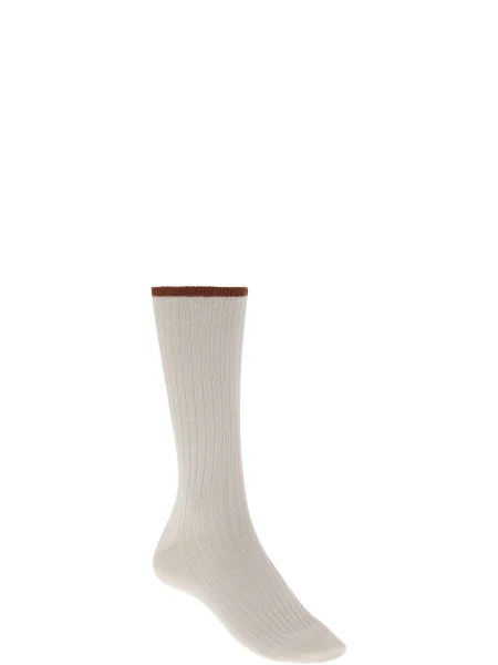 Boggi Milano Șosete maro pueblo / murdar alb