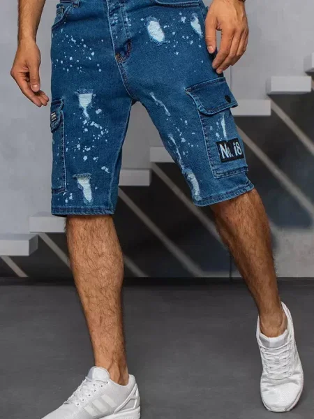 Kratke traper hlače Dstreet plava