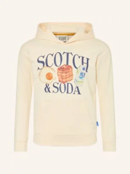 Scotch & Soda Mikina S Kapucí krémová / velbloudí oranžová