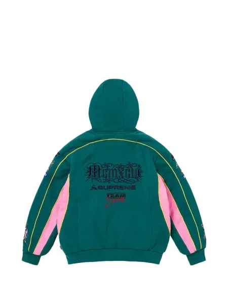 Hanorac cu glugă Supreme cu autograf verde