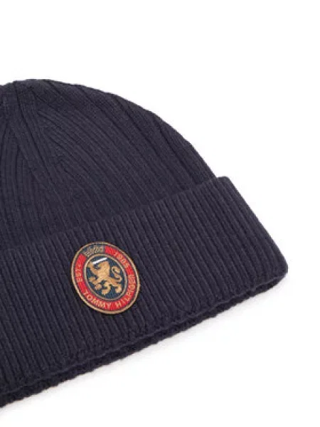 Set čiapka a šál Tommy Hilfiger Th Crest Giftpack Tmavomodrá modrá