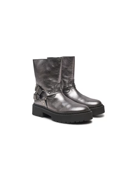 Bokacsizma Steve Madden Zwart Ezüst