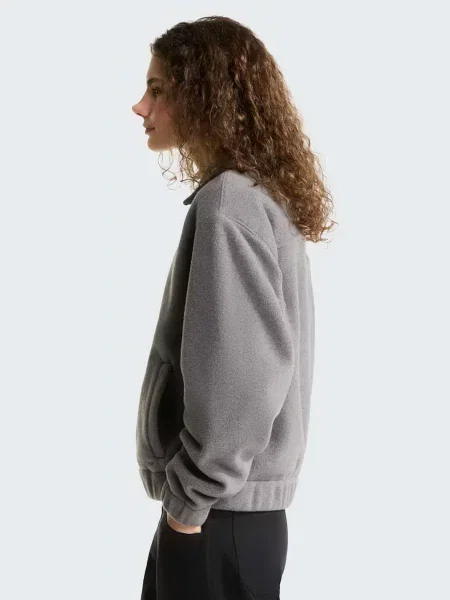 Флісова куртка The North Face з коміром сіра