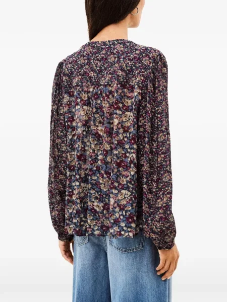 Bluză Ba&sh cu model floral cu imagine albastru