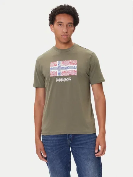 Napapijri T-Shirt S-Drapeau Ss Khaki
