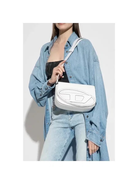 Diesel torebka skórzana M shoulder bag biały