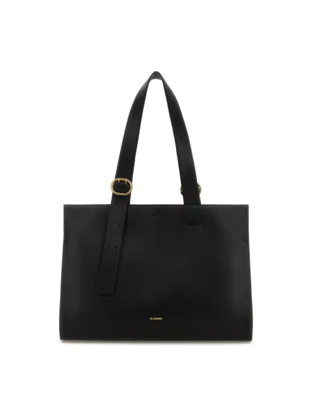 Shopperka Jil Sander skórzana czarna