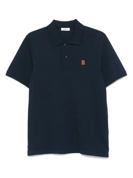 Polo Sandro cu broderie albastru