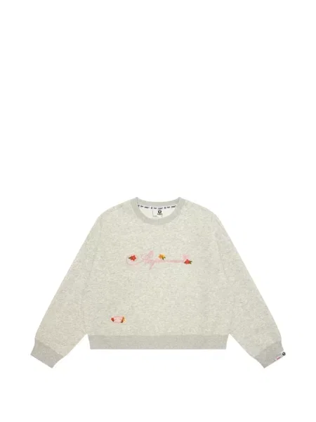 Hanorac Aape By A Bathing Ape cu model floral cu autograf gri