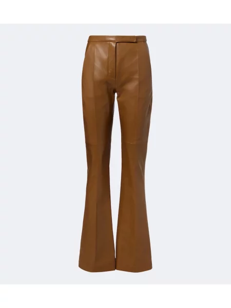 Pantaloni Dorothee Schumacher din piele evazate maro