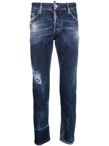Blugi Dsquared2 zdrențuiți albastru