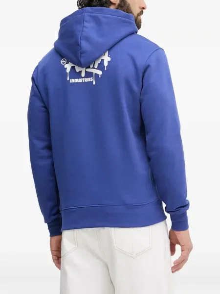 Hanorac cu glugă Alpha Industries cu imagine albastru