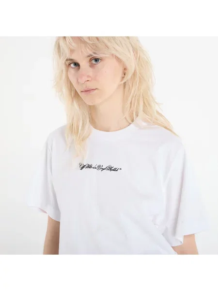 Tričko Off-white orezané biela