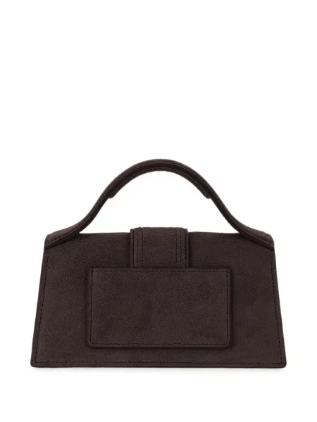 Geantă shopper Jacquemus din piele de căprioară maro
