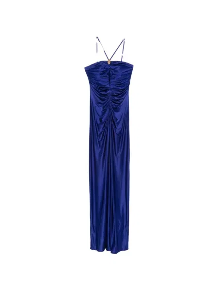 Rochie maxi Max Mara cu volane albastru