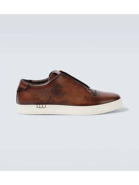 Sneakerși Berluti din piele slip-on maro